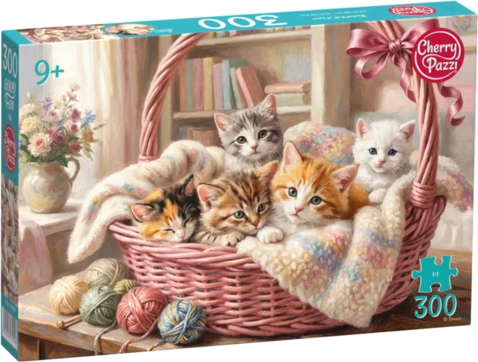 Cherry Pazzi Παζλ γατάκια σε καλάθι 300 κομματιών