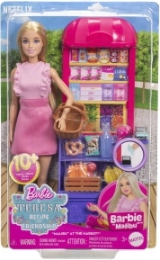 Barbie Malibu σετ παιχνιδιού αγορών με κούκλα
