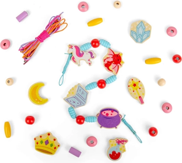Bigjigs Toys σετ ξύλινων χαντρών Mystical Magic