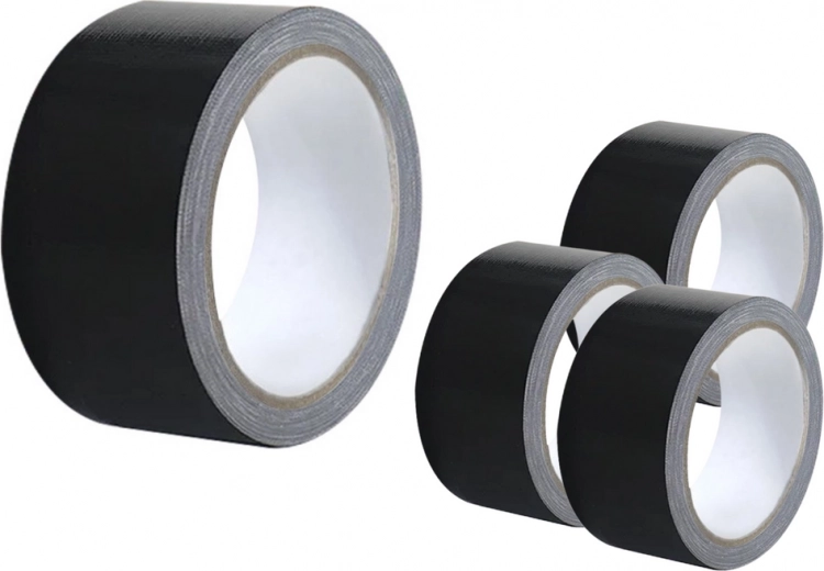 Υφασμάτινη κολλητική ταινία μαύρη 48 mm × 50 m – καθολική και extra ανθεκτική