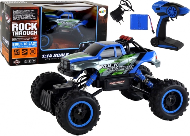RC αυτοκίνητο εκτός δρόμου 1:14 2,4 GHz μπλε 4x4
