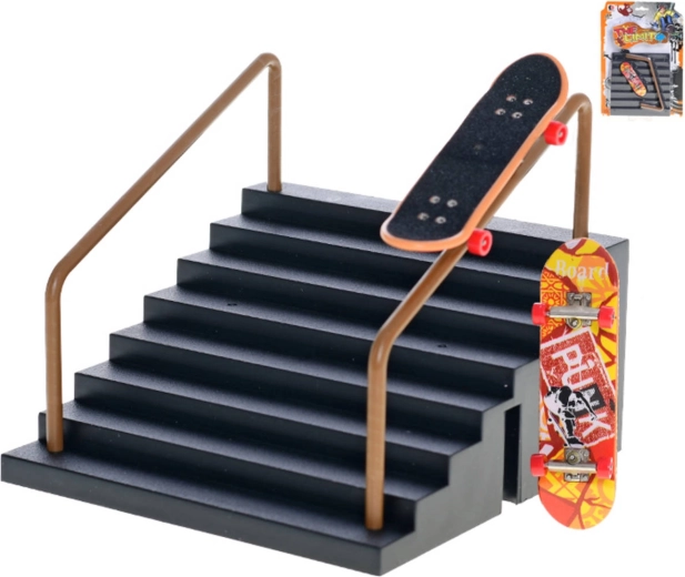 Σετ παιχνιδιού fingerboard – δαχτυλοσανίδα με ράμπα σε σχήμα σκάλας