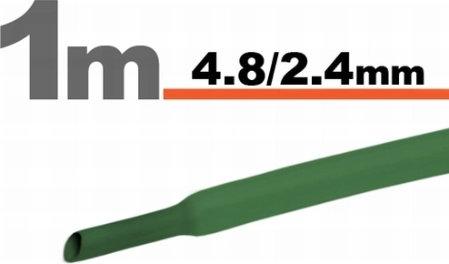 Πράσινο θερμοσυστελλόμενο περίβλημα 4,8 / 2,4 mm