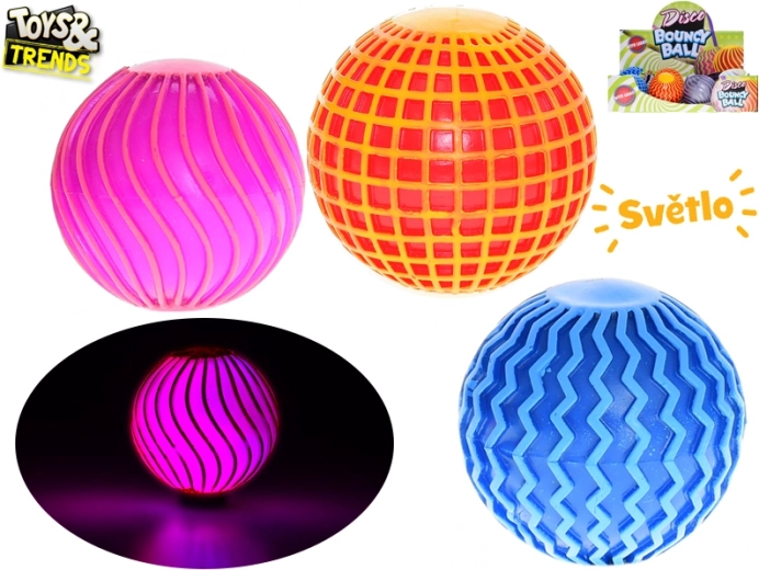 Toys&Trends φωτιζόμενη αναπηδητική μπαλίτσα disco 6 cm