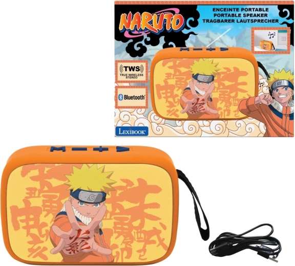 Φορητό Bluetooth ηχείο NARUTO με υφασμάτινη επιφάνεια Lexibook