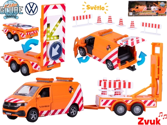 Kids Globe Traffic VW Transporter – μεταλλικό μοντέλο με φώτα και ήχους