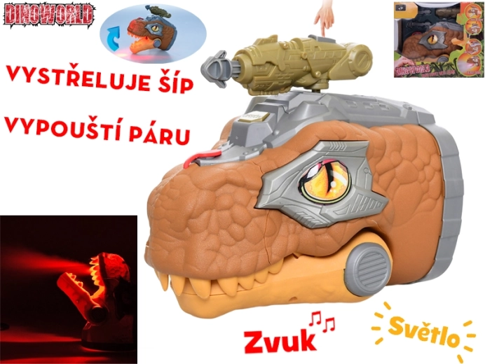 Dinoworld διαδραστικό κεφάλι δεινόσαυρου 17 cm με ήχους και ατμό