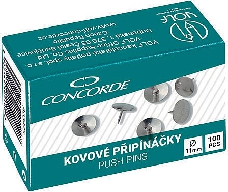 Μεταλλικές πινέζες CONCORDE, 100 τεμ., μικρές