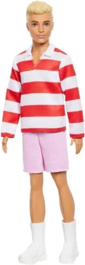 Κούκλα Barbie Ken Fashionistas με ριγέ φούτερ