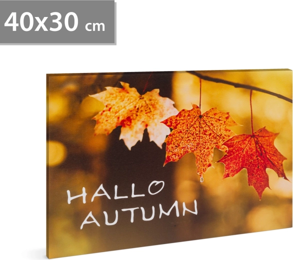 Πίνακας LED Hello autumn 40 × 30 cm