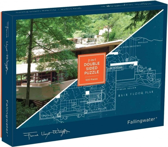 Παζλ διπλής όψης Frank Lloyd Wright Fallingwater 500 κομματιών