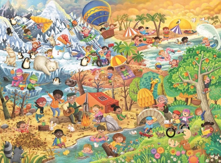 Παζλ Ravensburger Διασκέδαση σε κάθε εποχή XXL 100 κομμάτια