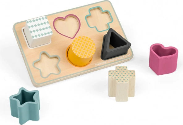 Bigjigs Toys ένθετο παζλ σχημάτων από ξύλο FSC