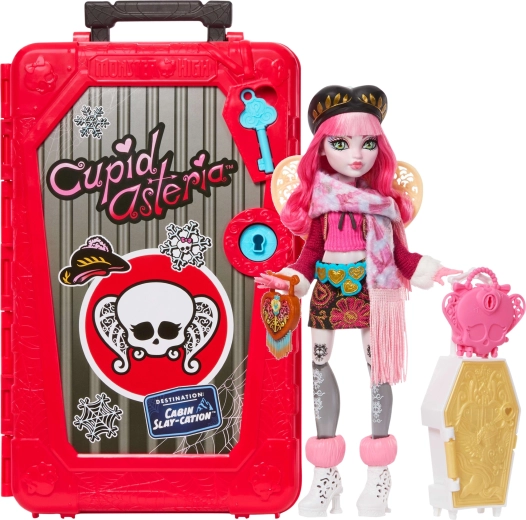 Κούκλα Monster High Cupid Asteria – βαμπιρικές διακοπές, 28 cm, βαλιτσάκι και εκπλήξεις