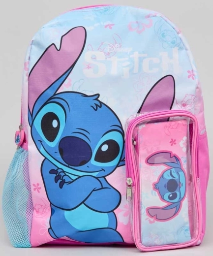 Παιδικό προσχολικό σακίδιο stitch με κασετίνα