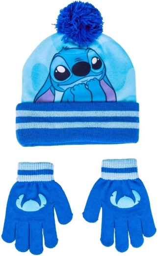 Σετ παιδικού σκούφου και γαντιών Lilo και Stitch