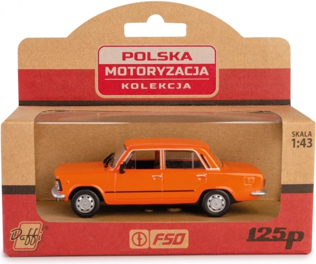 Μοντέλο αυτοκινήτου Fiat 125p - πορτοκαλί