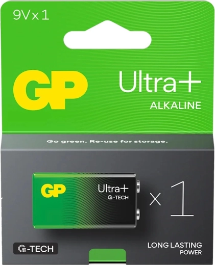 Αλκαλική μπαταρία 9V GP Ultra+ 6LR61
