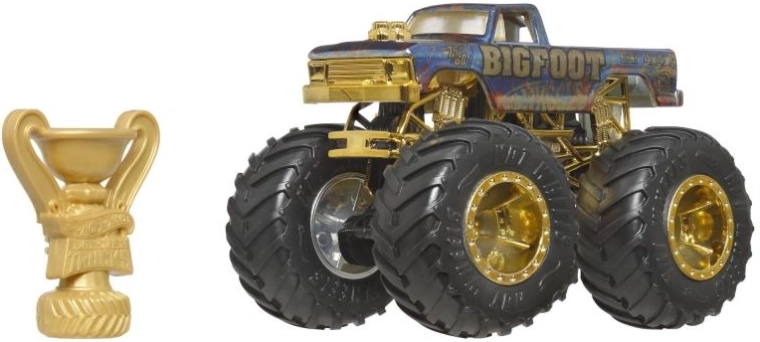 Hot Wheels Monster Trucks Trophy Champions – συλλεκτική έκδοση BIGFOOT 1:64 με τρόπαιο