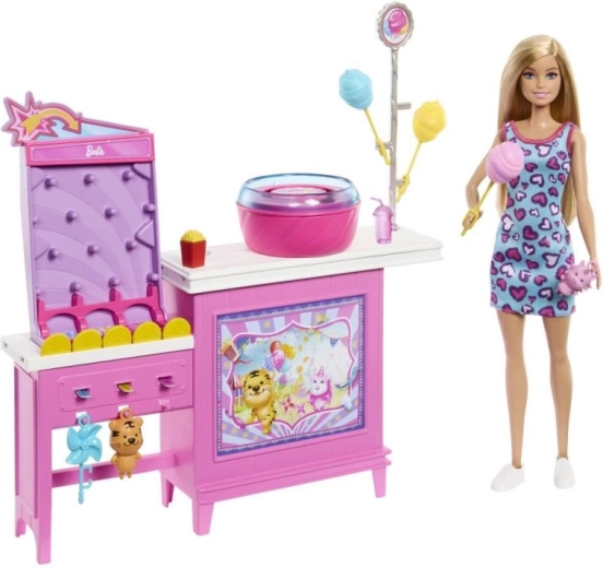 Barbie πάγκος με μαλλί της γριάς – σετ παιχνιδιού με κούκλα