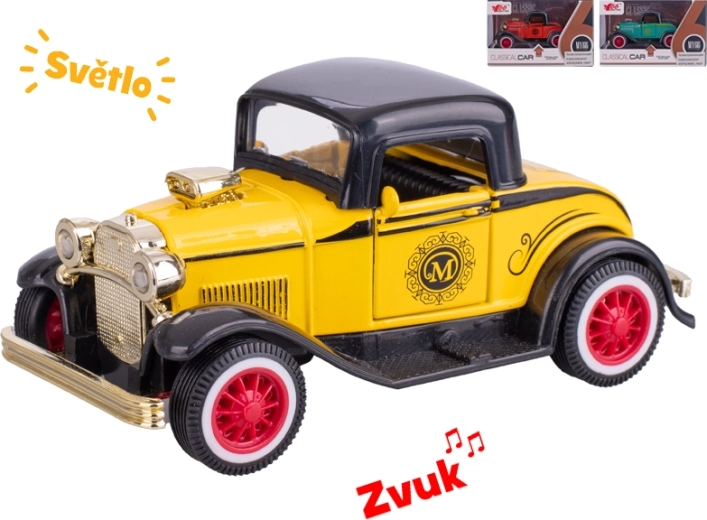 Μεταλλικό μοντέλο αυτοκινήτου oldtimer 1:36 με φώτα και ήχους