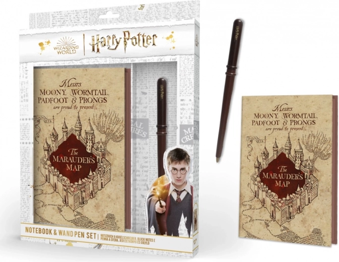 Harry Potter μπλοκ με ραβδί Χάρτης του Μαρσουπιλαμιού