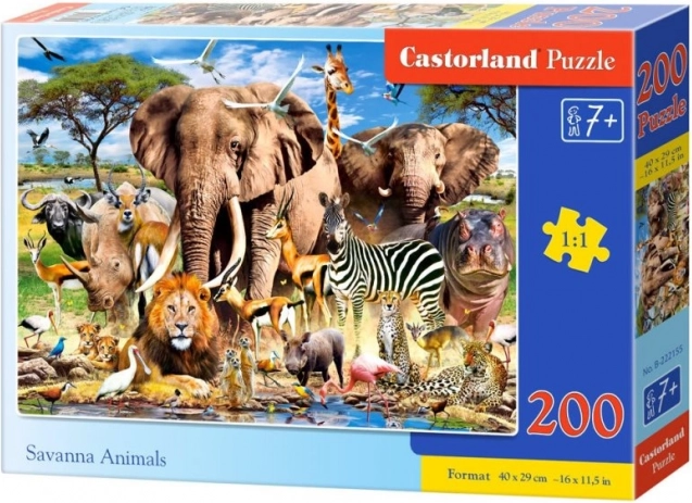 Παζλ 200 κομματιών – Savanna Animals