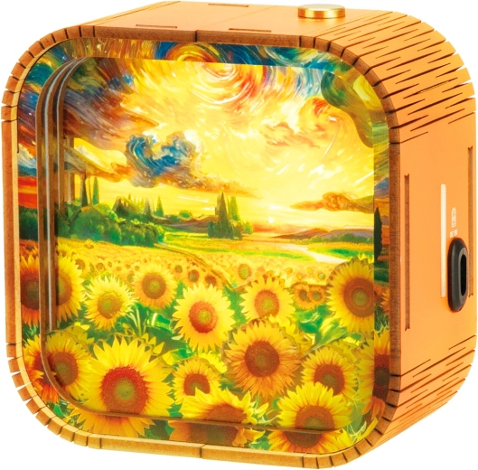 2Kids Toys 3D ξύλινο παζλ/κατασκευή φωτιστικό πεδίο ηλίανθων