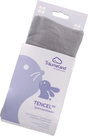 Träumeland εφαρμοστό σεντόνι Tencel 40 × 90 cm σκούρο γκρι