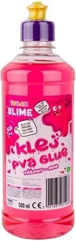 Ροζ κόλλα PVA TUBAN 500 ml για την παρασκευή slime