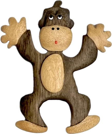 Ξύλινος μαγνήτης για ψυγείο – μαϊμού 2Kids Toys