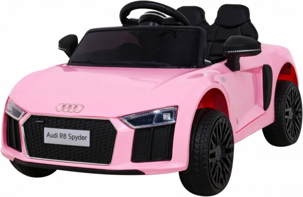 Παιδικό ηλεκτρικό αυτοκίνητο AUDI R8 Spyder ροζ με τηλεχειρισμό, τροχούς EVA και MP3