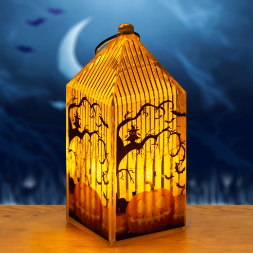LED φανάρι Halloween με σχέδιο κολοκύθας