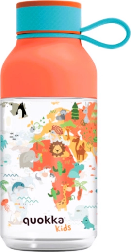 Παιδικό μπουκάλι από Tritan Quokka Kids Ice Maps με λουράκι 430 ml