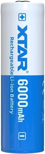 Επαναφορτιζόμενη μπαταρία Li-ion Xtar 21700 3,6 V 6000 mAh με προστασία - 1 τεμάχιο