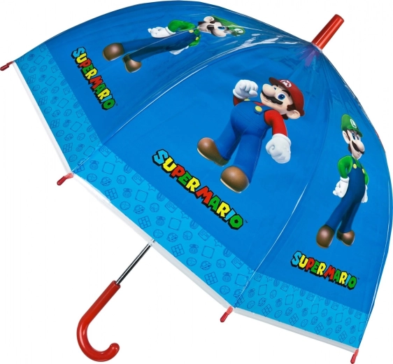 διάφανο χειροκίνητο παιδικό ομπρέλα super mario