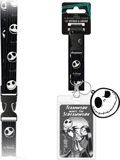 Κορδόνι λαιμού Nightmare Before Christmas με διάφανη θήκη
