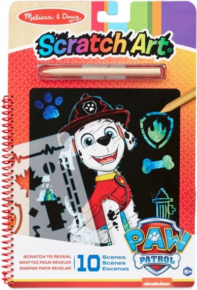 Melissa & Doug PAW PATROL ξυστή τέχνη – Marshall, δημιουργικό μπλοκ
