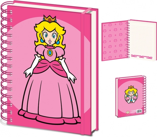 Σπιράλ μπλοκ A5 με θέμα PRINCESS PEACH – SUPER MARIO