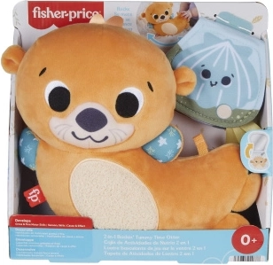 Fisher-Price χαριτωμένη ενυδρίδα 2 σε 1 – μαξιλαράκι για παιχνίδι μπρούμυτα και κουδουνίστρα-φιλαράκι