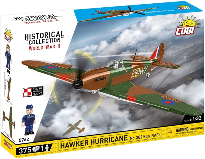 Σετ κατασκευής Cobi Hawker Hurricane No. 302 Sqn. RAF 1:32 (375 κομμάτια)