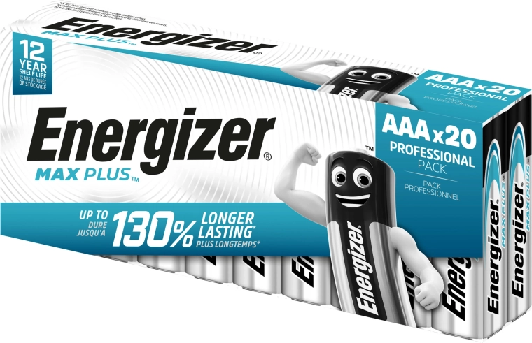 Αλκαλικές μπαταρίες Energizer Max Plus AAA, 20 τεμ.