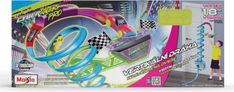 Maisto Cyber Racers κάθετη αγωνιστική πίστα για πόρτα με αυτοκινητάκι