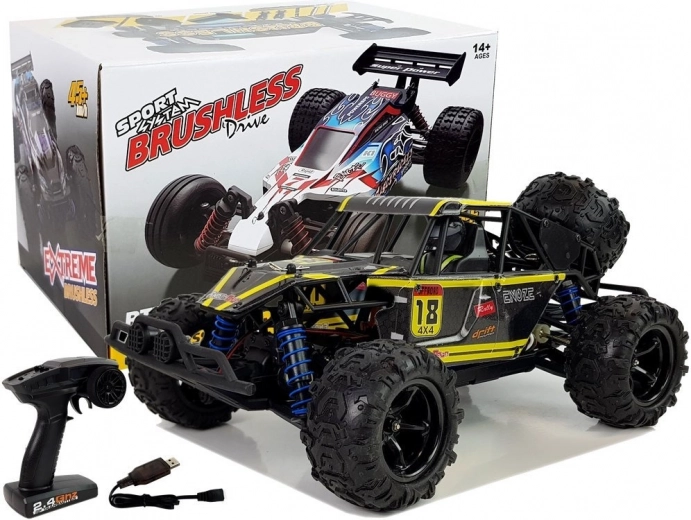 Εκτός δρόμου RC buggy 1:18 κίτρινο 4x4 έως 45 km/h