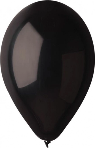 Παστέλ μαύρα μπαλόνια 26 cm (10") – 100 τεμ. GODAN