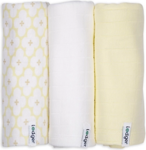 Lodger swaddler solid matcha butter (70 × 70 cm) - σετ 3 τεμαχίων
