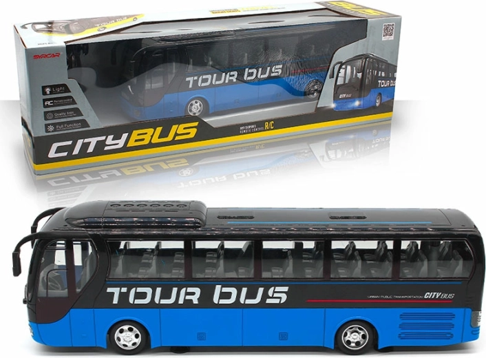 Τηλεκατευθυνόμενο λεωφορείο RC Tour Bus μπλε-κίτρινο