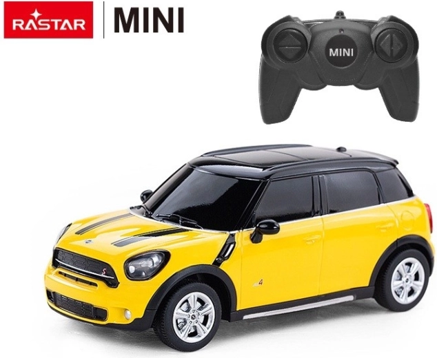 Τηλεκατευθυνόμενο αυτοκίνητο Rastar Mini Cooper S Countryman RC 1:24 κίτρινο - 1 τεμάχιο