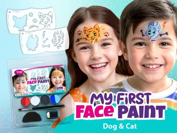 My First FacePaint ζωγραφική προσώπου σκύλος και γάτα