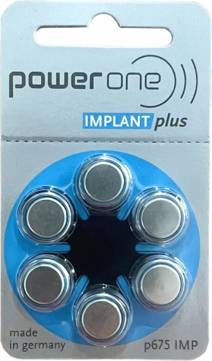 Μπαταρίες για ακουστικά βαρηκοΐας Varta Power One Implant Plus 675, 6 τεμ.